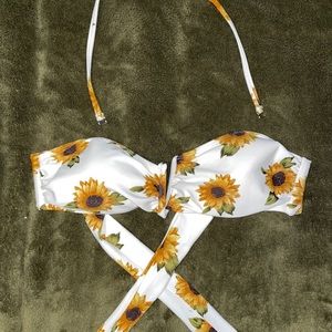 Sunflower Bikini Top w/ Strap - Size XS